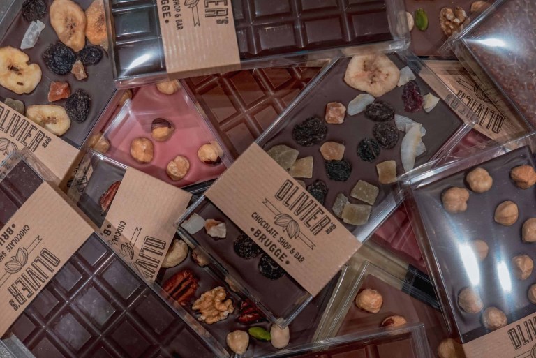 Olivers chocolate and bar shop in Bruges