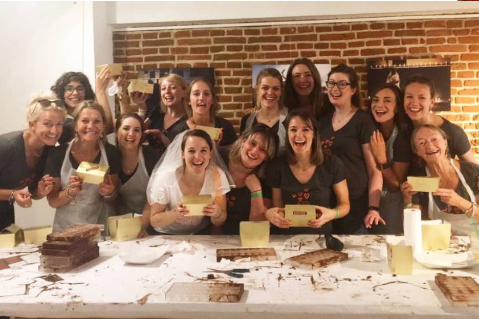 bachelorette party at ghent chocolate workshop