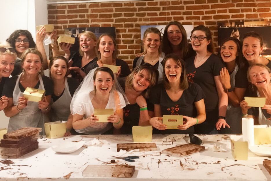 bachelorette party at ghent chocolate workshop